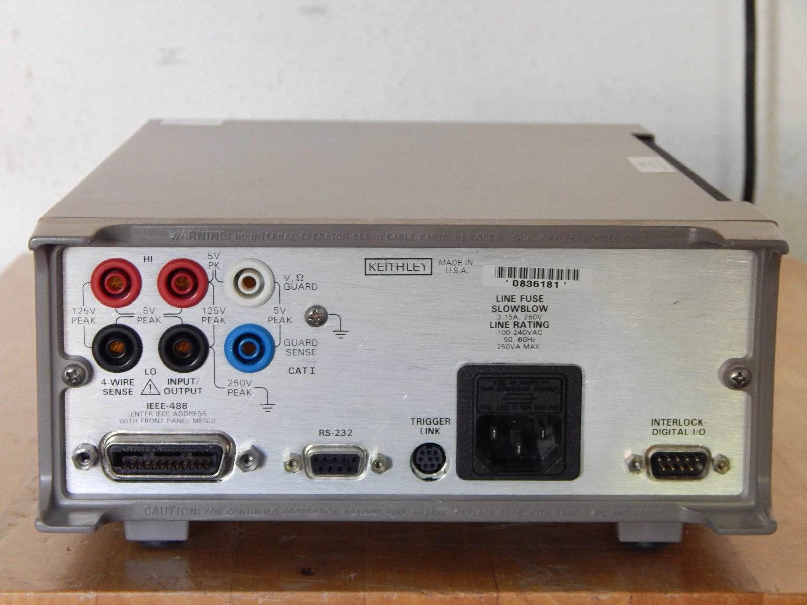 Keithley 2425 100Vdc 3A 100W DC SourceMeter w/ shelf expired NIST cal and data Keithley 2425 100Vdc 3A 100W DC SourceMeter w/ shelf expired NIST cal and data